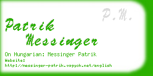 patrik messinger business card